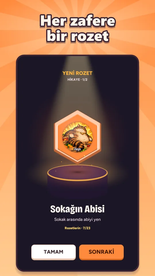 Yeni rozet sahnesi · A new badge on its stage